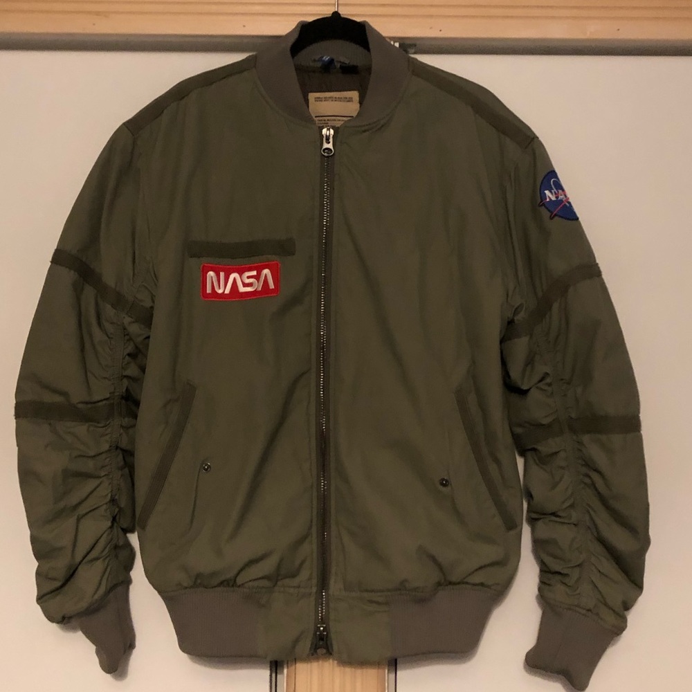 Green bomber w/ NASA logo, Size S.